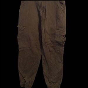 Army Dark Green utility pants gathered bottom Medium M Aeropostale womens